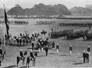 English Troops on Parade in Calcutta. June 20, 1914 © SEPS