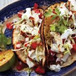 Grilled fish pico de gallo tacos. From What's For Dinner? © 2013 Random House Photo © Quentin Bacon