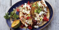 Grilled fish pico de gallo tacos. From What's For Dinner? © 2013 Random House Photo © Quentin Bacon
