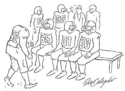 Headless-Football-Player "He's going to feel that tomorrow." From Sep/Oct 1995