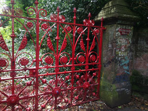 The gates to Strawberry Fields are a symbol in Liverpool. “Strawberry Fields Forever” was named after a Salvation Army children’s home behind John’s childhood home.