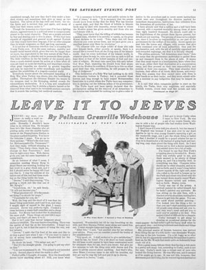 Read the entire article "Leave it to Jeeves" from the pages of the February 5, 1916 issue of the Post.