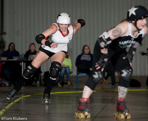 Naptown Roller Girls Roller Derby. Photo by Tom Klubens.