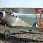 Original colour photo of a Nieuport 17 C.1 fighter of World War I