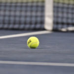 Tennis ball on court