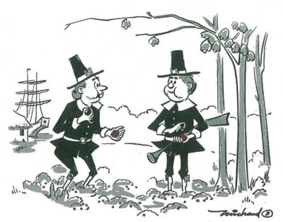 Pilgrims “Boy! These cranberries are great! I wonder if we could find something to go with them?” from November 28, 1959