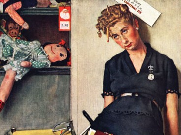 Santa's Helper by Norman Rockwell