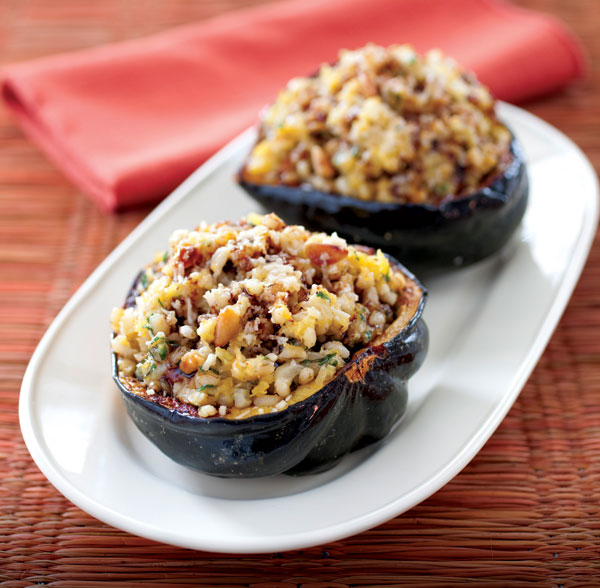 Stuffed Acorn Squash with Barley