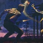 Two cowboys in a fight.
