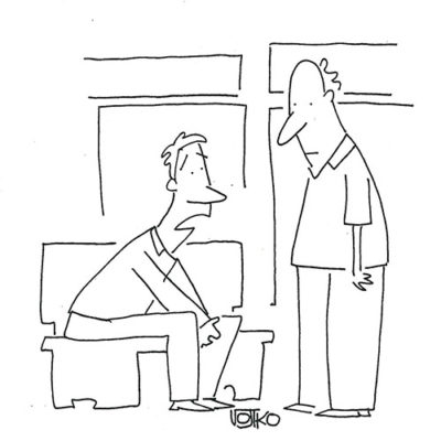  “My wife is shopping. I’m in wait-training.” – from November/December 2003
