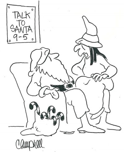 Witch-&-Santa “It's only October, buster. You’re butting in on my territory.” from Nov/Dec 1994
