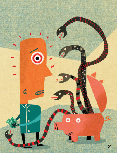 Attack of the Killer Fees, illustration by James Yang Illustration by James Yang