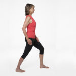 woman stretching calf