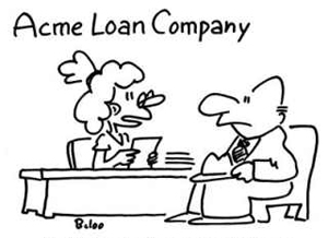 A loan officer speaking to a potential client.