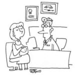 A woman speaks to her doctor.