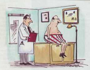 A doctor examines his patient.