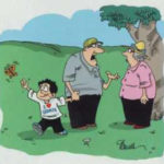 A family is in a park.