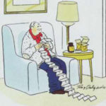An older man reading a letter.