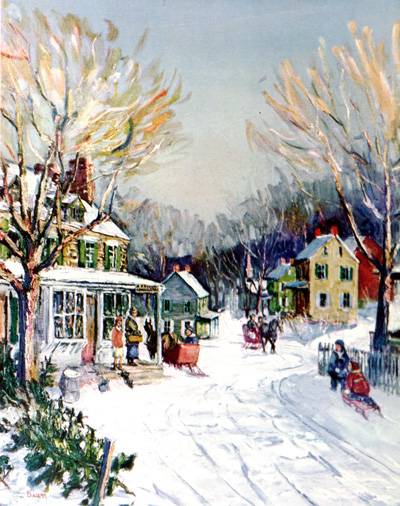 <em>Christmas Day in the Villiage</em><br />Walter Emerson Baum<br />December 1, 1938
