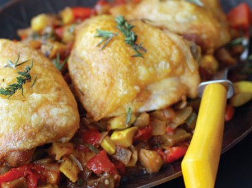 Roast Chicken with Ratatouille