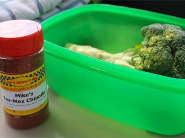 Mike's Tex-Mex Chipotle Seasoning and broccoli