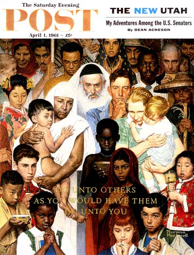 cover_19610401 Norman Rockwell "Golden Rule" 1961