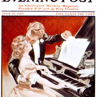 Couple Kissing at Pianoby Frank X. LeyendeckerJuly 27, 1907