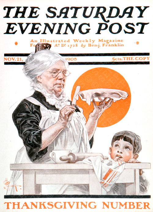 Boy Watching Grandmother Trim PieJ. C. LeyendeckerNovember 21, 1908