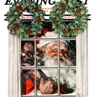 Santa Behind the WindowJ. C. LeyendeckerDecember 27, 1919