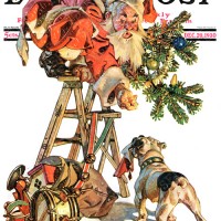 Santa Up a LadderJ. C. LeyendeckerDecember 20, 1930