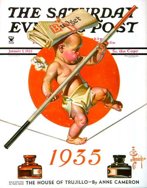 Baby New Year Balances the BudgetJC LeyendeckerJanuary 5, 1935