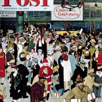 Union Train Station, Chicago, ChristmasNorman RockwellDecember 23, 1944