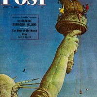 Norman Rockwell Working on the Statue of Liberty 1946