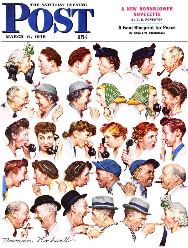 The Gossips by Norman Rockwell. March 6, 1948.