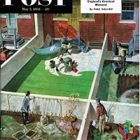 Thornton Utz Painting the Patio Green 1953