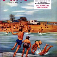 Stevan DohanosIce Cream Truck at the BeachJuly 31, 1954