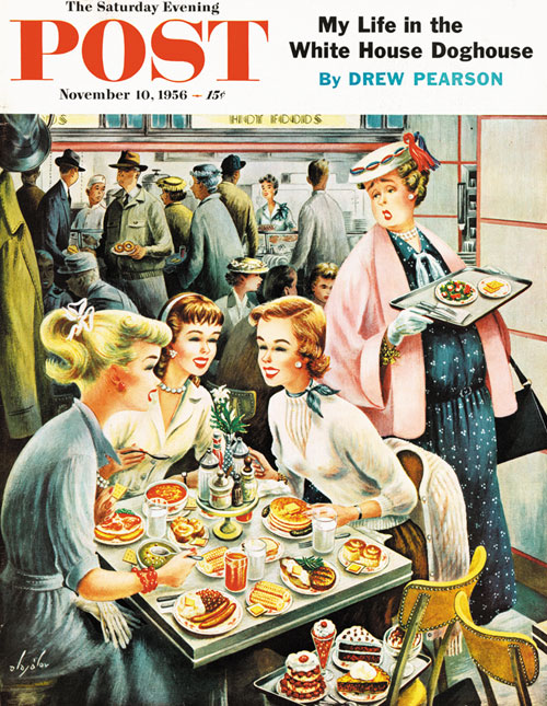 Cafeteria Dieter by Constantin Alajalov, November 10, 1956