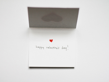 Happy Valentine's Day! written inside Valentine card