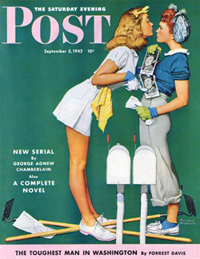 double-trouble_small Double Trouble For Dobie Gilles by Norman Rockwell from September 5, 1942