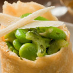 Fava Bean and Parmigiano Reggiano Cheese Cylinders