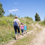 Family hiking