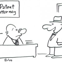 A robot speaks to a patent attorney.