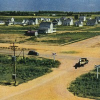 Government-built new town on the hill.