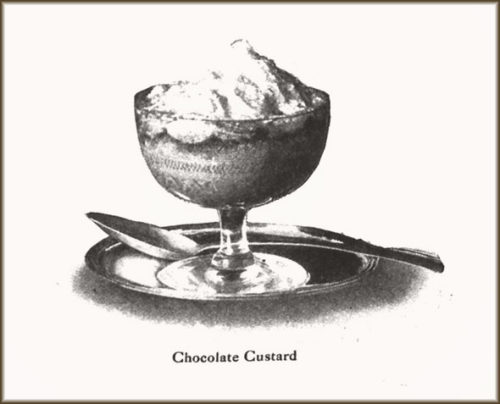 Chocolate custard in a glass