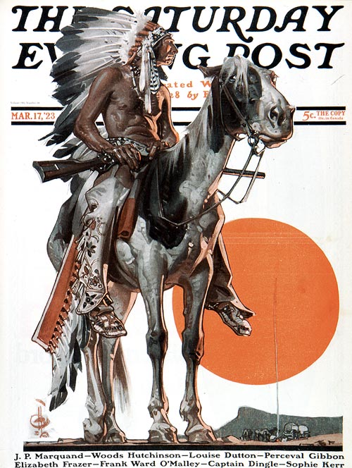 J. C. Leyendecker Native American and Horse Illustration