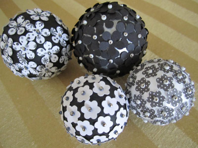 Four ball ornaments