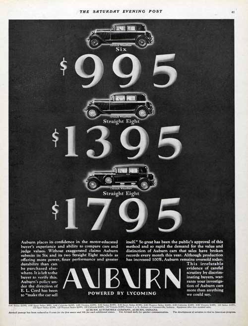 1929 Auburn Ad
