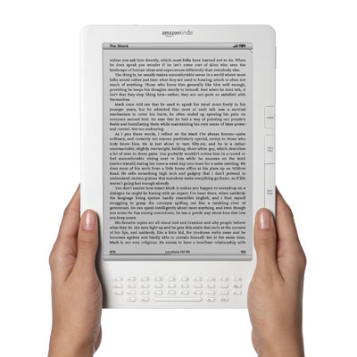 Front view of the Kindle DX.