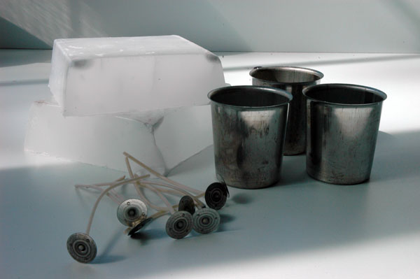 Candle wax, wicks, and molds are available to purchase individually or in complete kits at most local craft and hobby stores.
