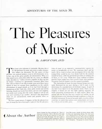 <em>The Pleasures of Music</em><br />by Aaron Copeland